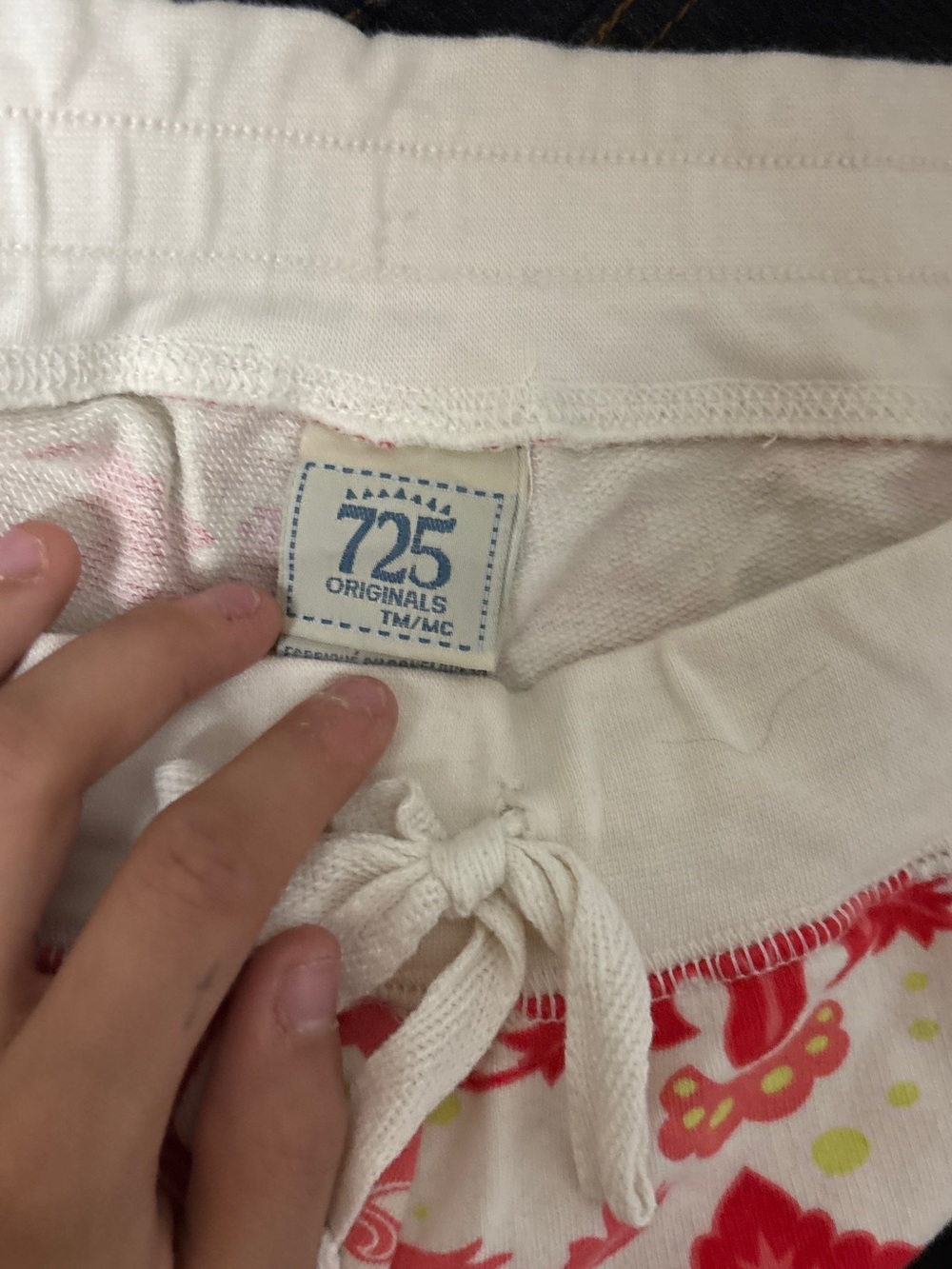 Y2K 725 Originals mini/micro shorts in pink/white paisley pattern - Picture 4 of 5